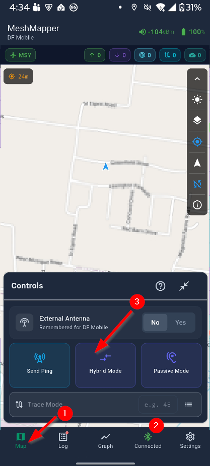 Screenshot of start mapping example